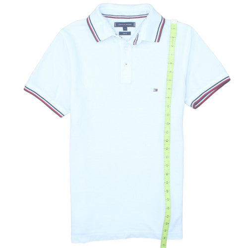 Tommy Hilfiger Men's White Cotton Short Sleeve Polo Shirt M