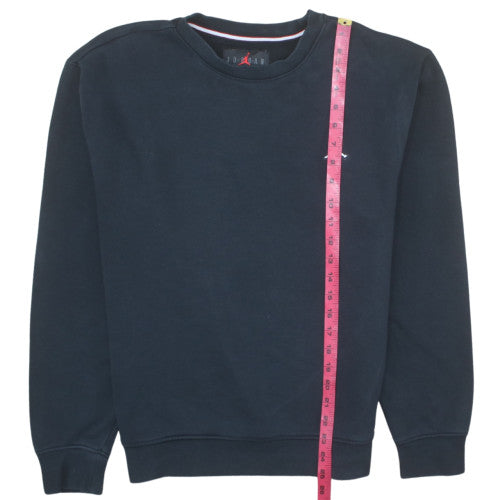 Jordan Men’s Black Crew Neck Pullover Sweatshirt Size S Regular Fit