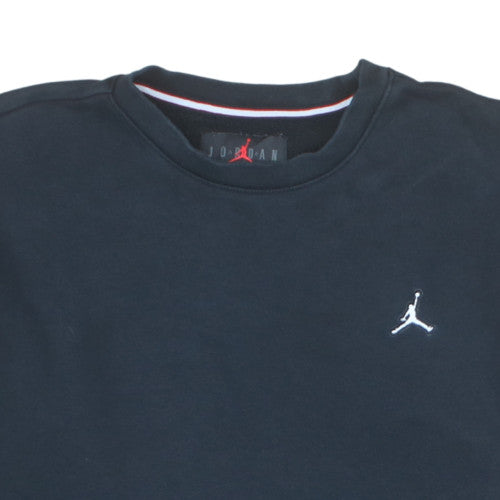 Jordan Men’s Black Crew Neck Pullover Sweatshirt Size S Regular Fit