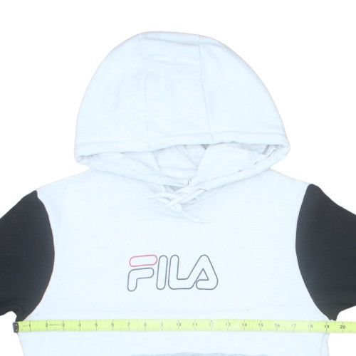 Fila Mens Grey Colour Block Hoodie Small Logo Pullover