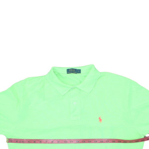Ralph Lauren Men's Green Cotton Polo Shirt Size L