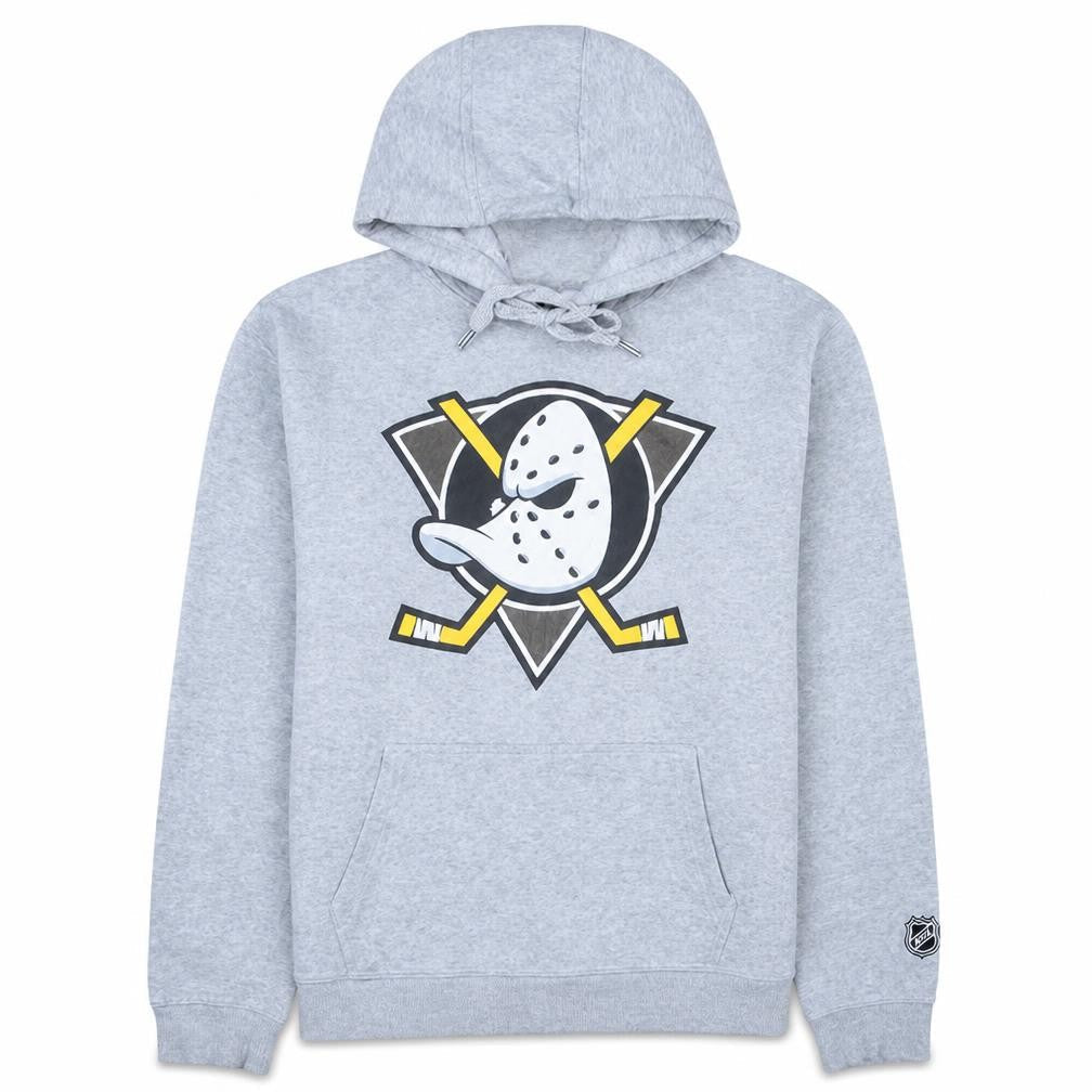 NHL Men's Grey Pullover Hoodie Size L Sports Fleece Sweatshirt