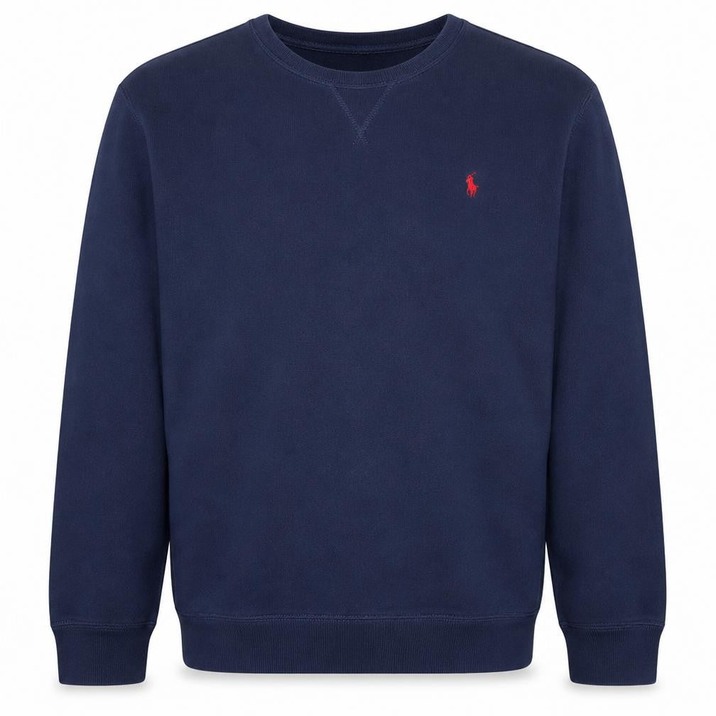 Ralph Lauren Teens Blue Pullover Sweatshirt L Logo Crew Neck