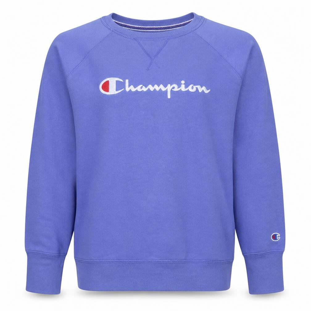 Champion Men's Blue L Pullover Crew Neck Logo Sweatshirt