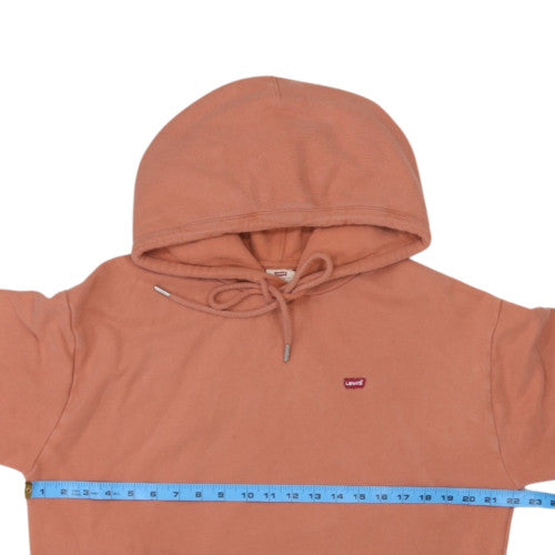 Levi's Men's Brown Pullover Hoodie Size M Fleece Logo Sweatshirt