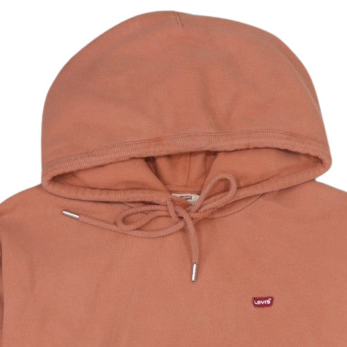 Levi's Men's Brown Pullover Hoodie Size M Fleece Logo Sweatshirt