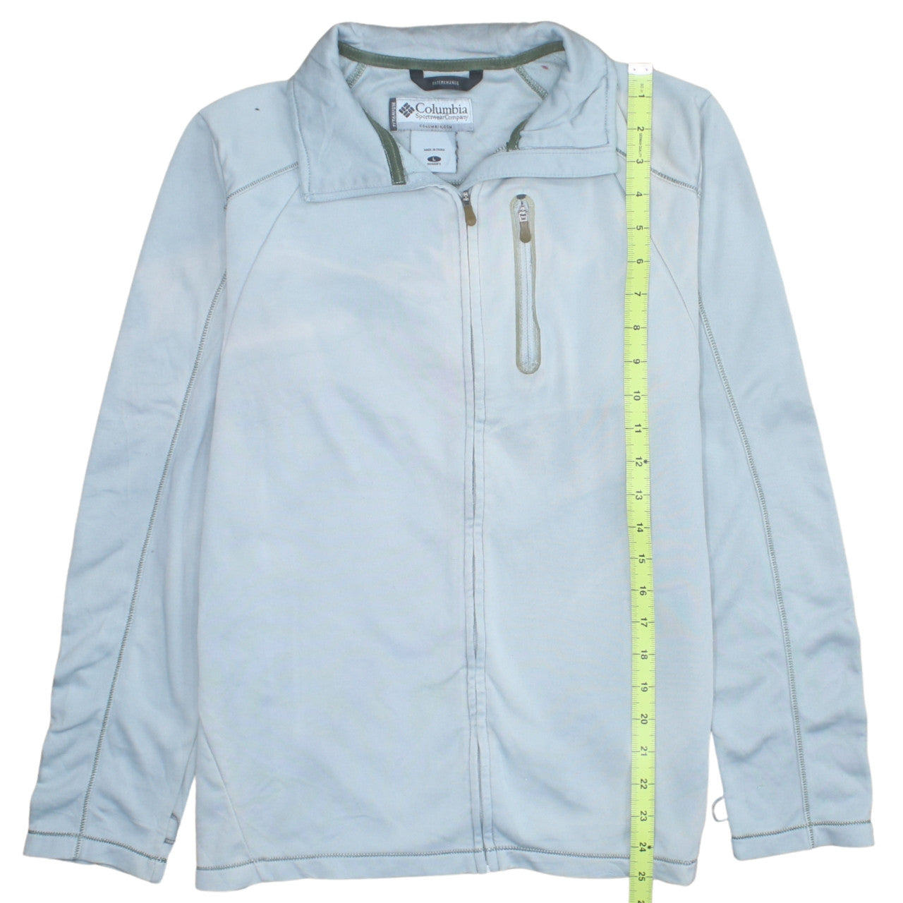 Columbia Men's Grey L Full Zip Lightweight Fleece Active Jacket