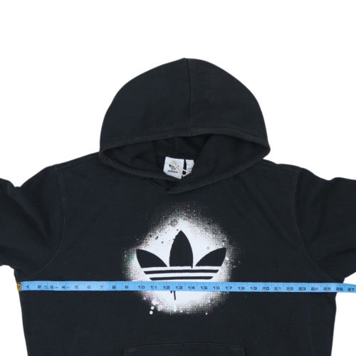 adidas Men's Black XL Pullover Hoodie Graphic Print Logo Fleece