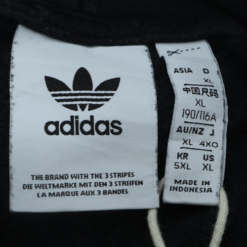 adidas Men's Black XL Pullover Hoodie Graphic Print Logo Fleece