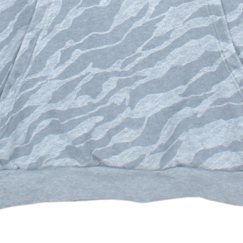 adidas Men's Grey Animal Print Pullover Hoodie XL Regular Fit