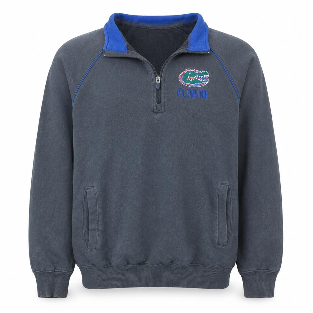 Colosseum Mens Grey Florida Gators 1/4 Zip Pullover Sweatshirt Size S