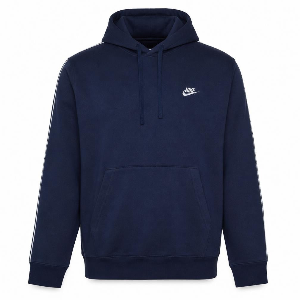 Nike Men's Blue Pullover Hoodie L Logo Sports Fleece Sweatshirt