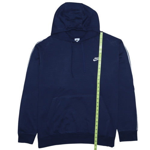 Nike Men's Blue Pullover Hoodie L Logo Sports Fleece Sweatshirt