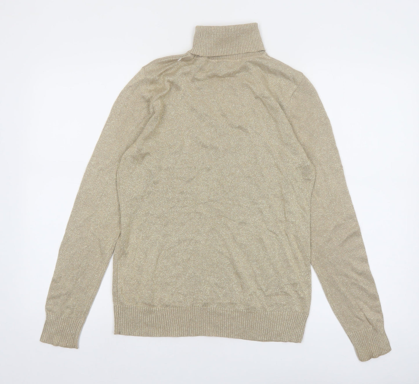Josepha A. Womens Beige Roll Neck Knit Jumper Size M