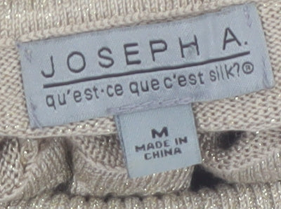 Josepha A. Womens Beige Roll Neck Knit Jumper Size M