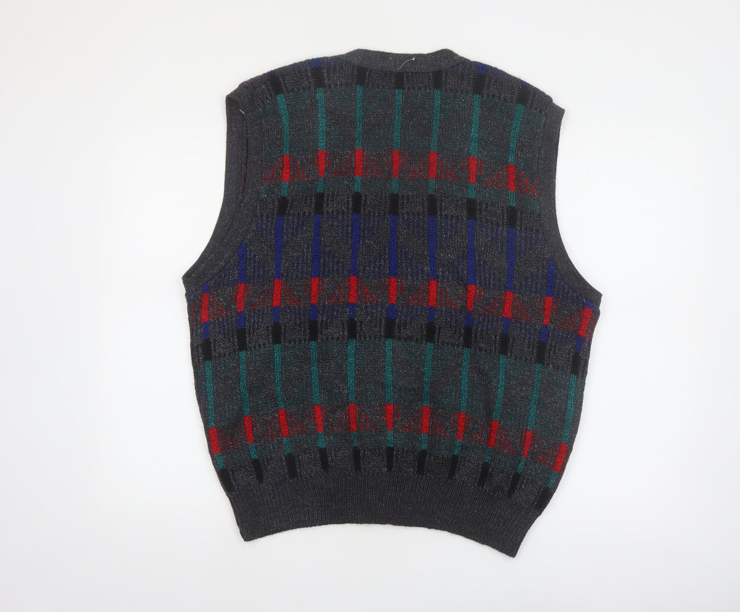 Jantzen Men's Multicoloured Geometric Knit Sleeveless Vest L