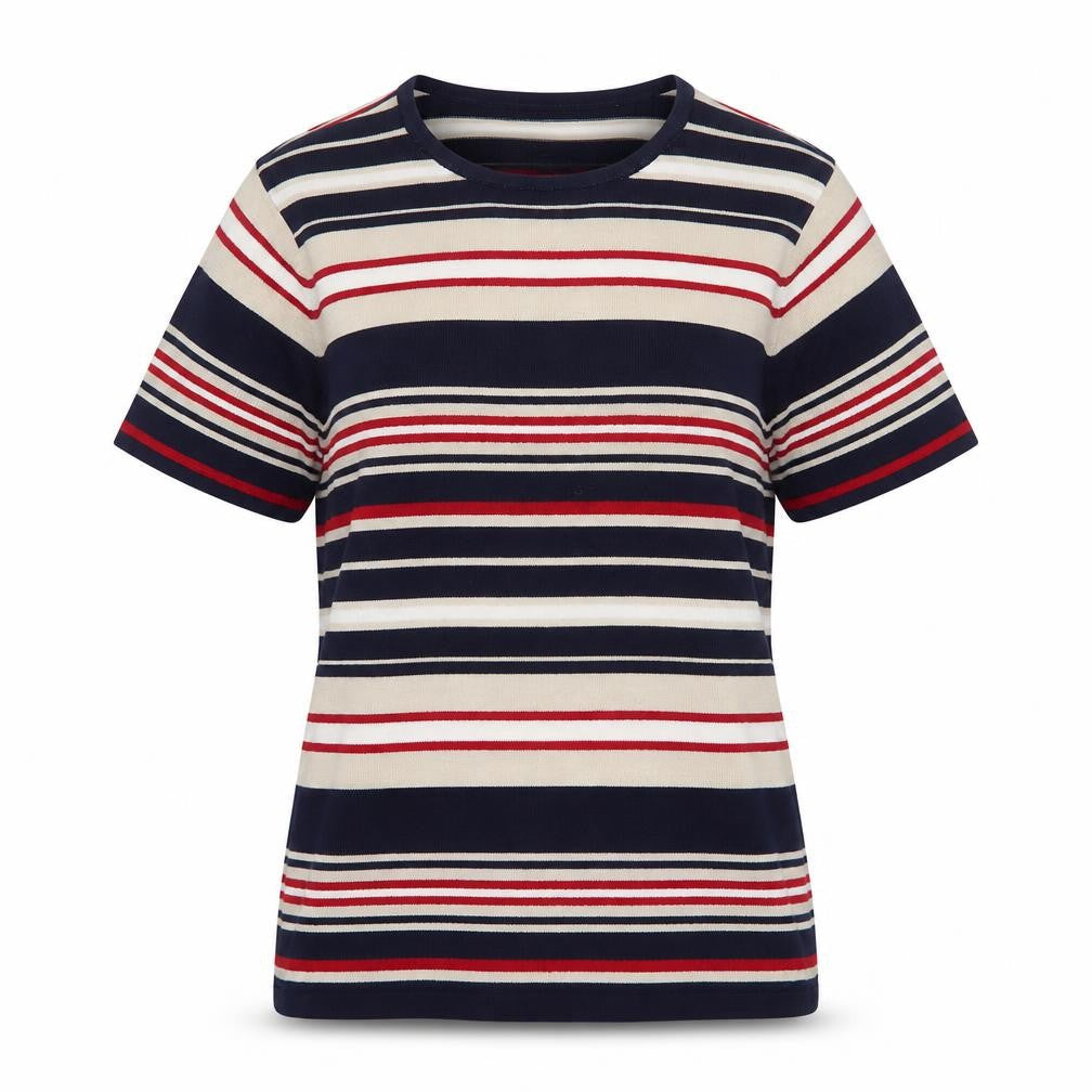 Villager Petite Women’s Multicoloured Striped T-Shirt L