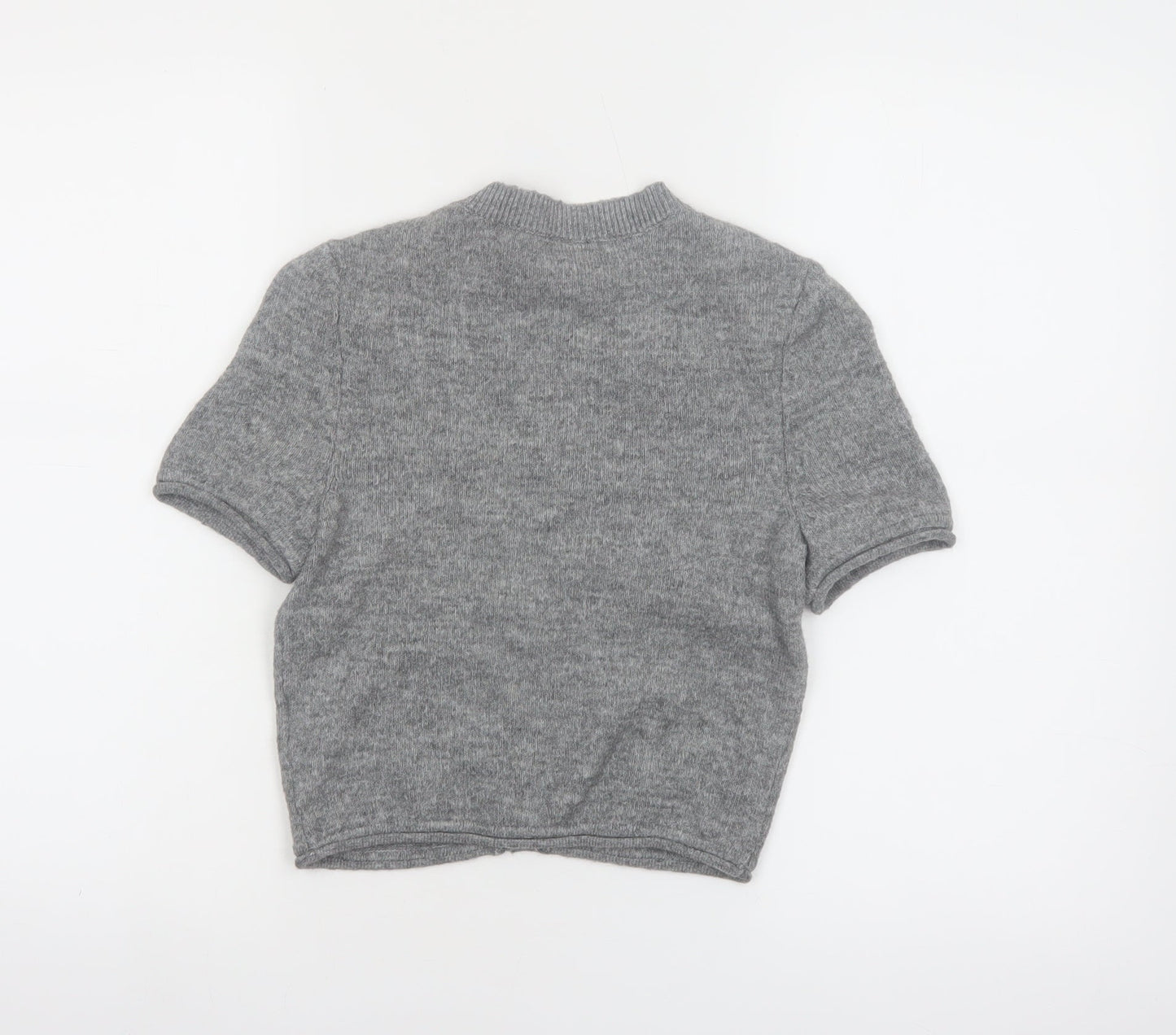 H&M Divided Women's Grey XS Cardigan Short Sleeve Knit Jumper