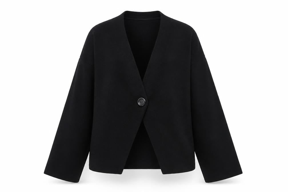 Marks & Spencer Womens Black XS V-Neck Knit Cardigan