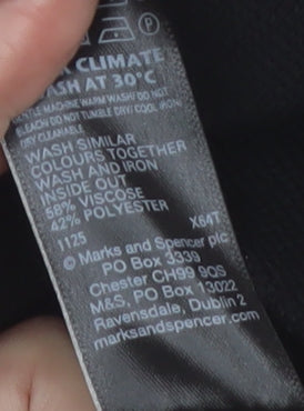 Marks and Spencer Womens Black XS V-Neck Knit Cardigan
