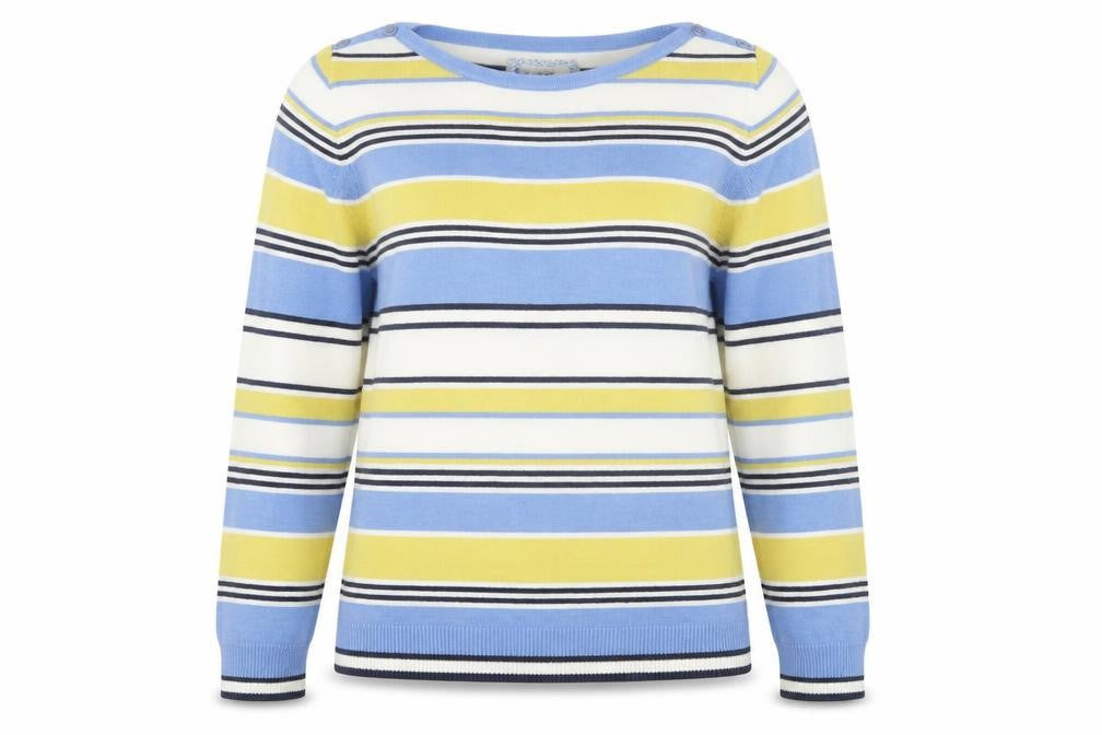 Maine New England Women's Multicoloured Stripe Jumper Size 14