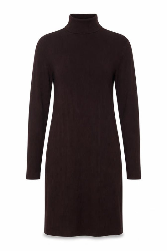 H&M Women’s Brown Long Sleeve High Neck Shift Dress Size S