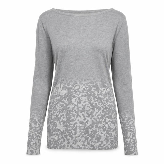 Mint Velvet Women’s Grey Animal Print Knit Jumper Size 8