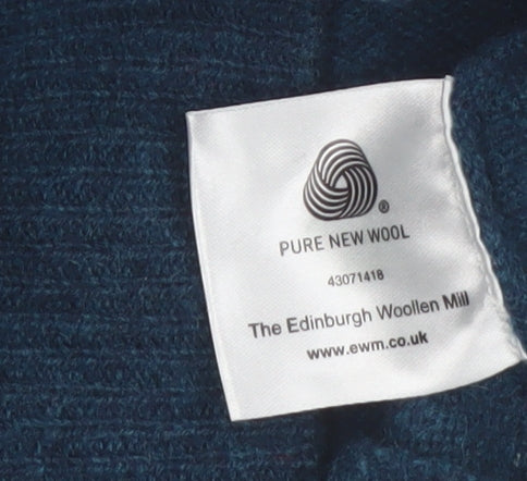 James Pringle Men's Blue Wool Crew Neck Pullover Jumper Size S
