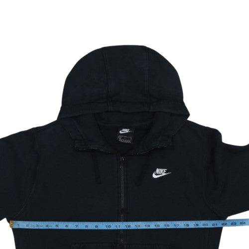 Nike Women's Black Small Full Zip Hoodie Sweatshirt Cotton Blend