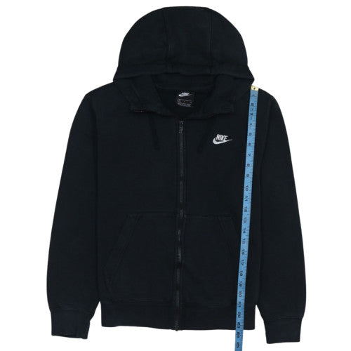 Nike Women's Black Small Full Zip Hoodie Sweatshirt Cotton Blend