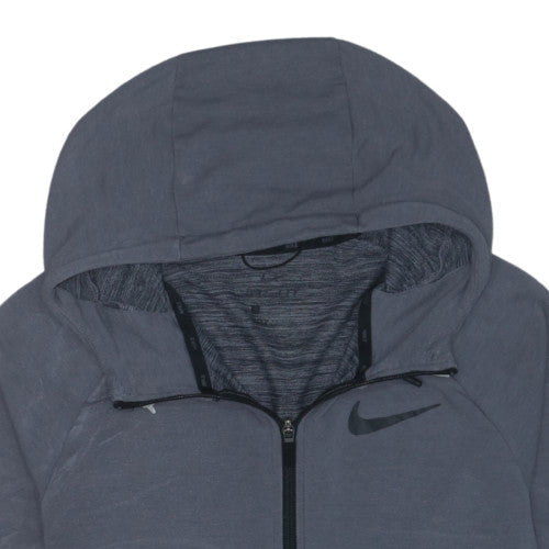 Nike Men's Grey Full Zip Dri-FIT Hoodie Size L Sportswear