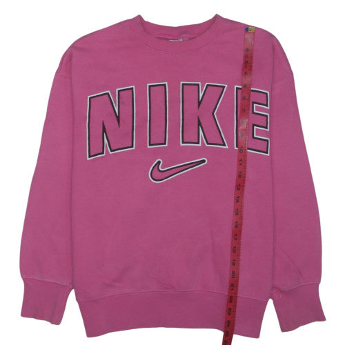 Nike Women's Pink Cotton Blend Pullover Sweatshirt Size S