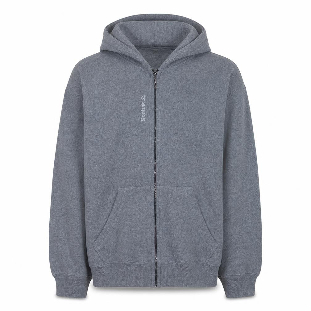 Reebok Mens Grey Full Zip Hoodie Size M Regular Fit