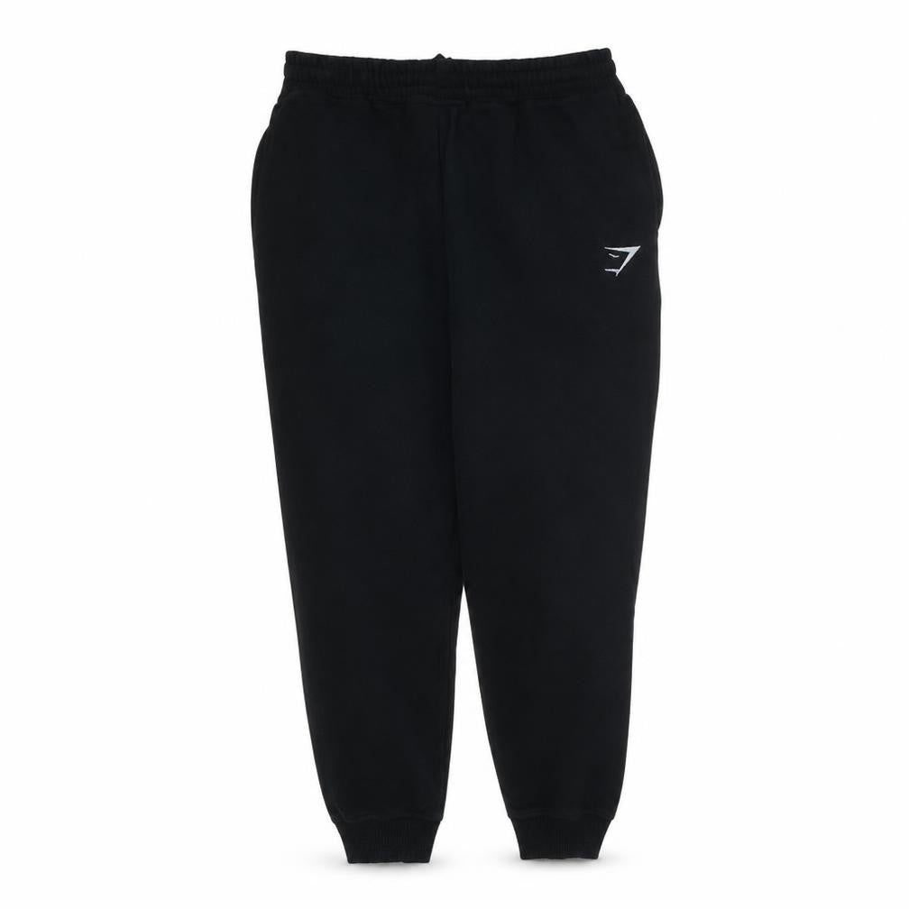 Gymshark Men’s Black Joggers M Regular Fit Fleece Tapered Sweatpants