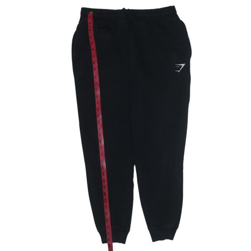 Gymshark Men’s Black Joggers M Regular Fit Fleece Tapered Sweatpants