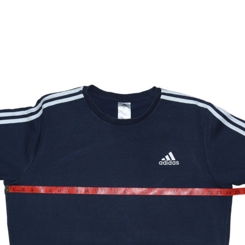 Adidas Men's Blue Long Sleeve Crew Neck Pullover Sweatshirt Size L