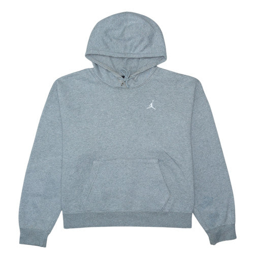 Jordan Women Grey Pullover Hoodie Small Loose Fit Cotton Blend