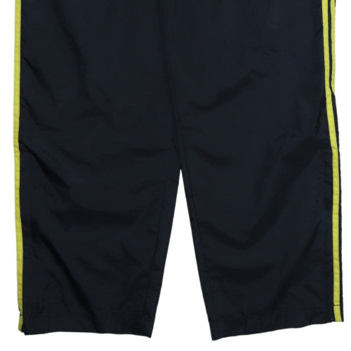 Adidas Men's Black Track Pants L Retro 80s Straight Leg Activewear