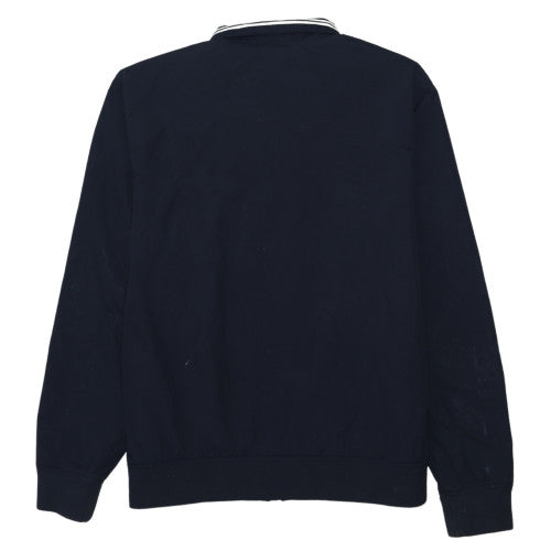 Fred Perry Men's Blue M Track Jacket Lightweight Zip-Up Cotton Blend
