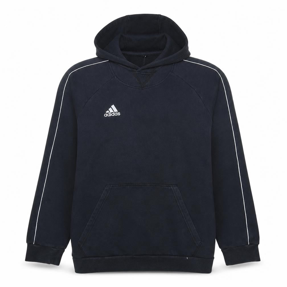 Adidas Men's Black Pullover Hoodie Size L Sports Fleece Sweatshirt