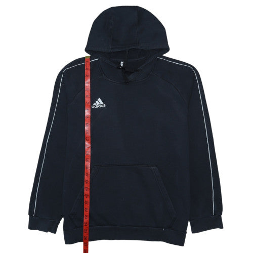 Adidas Men's Black Pullover Hoodie Size L Sports Fleece Sweatshirt
