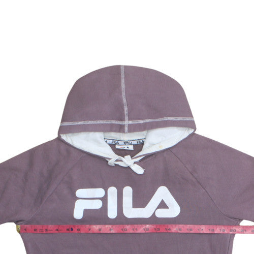 Fila Girls Purple Hooded Pullover Sweatshirt Size 12 Cotton Blend