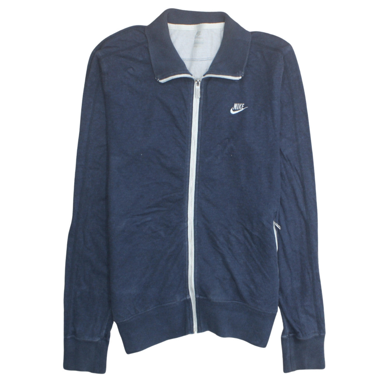 Nike Women's Blue Cotton Full Zip Track Jacket Size M