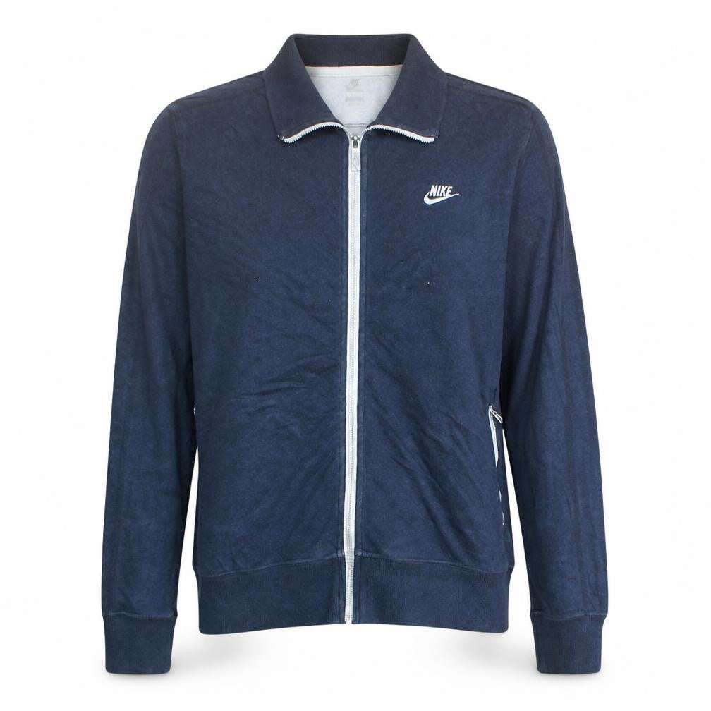 Nike Women's Blue Cotton Full Zip Track Jacket Size M