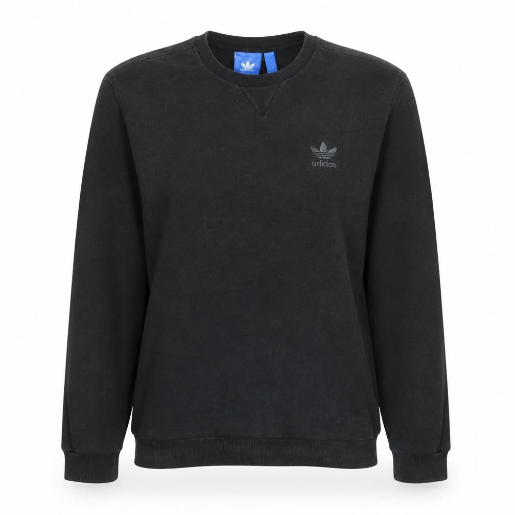Adidas Womens Black Crew Neck Pullover Sweatshirt Size M