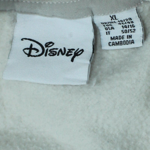 Disney Women White Mickey Mouse XL Sweatshirt Crew Neck Pullover