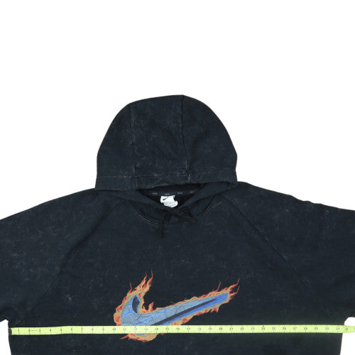 Nike Women Black 3XL Dri-Fit Pullover Hoodie with Flame Logo