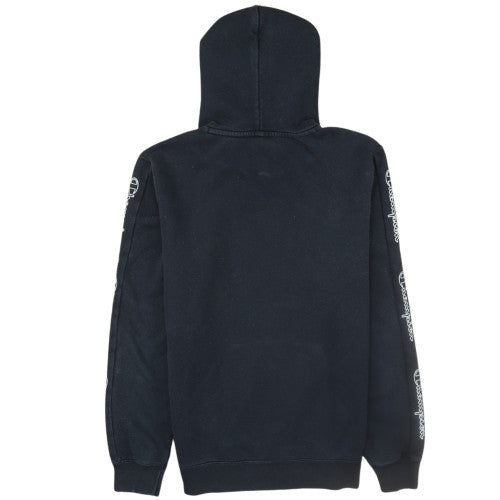 Champion Men's Black Pullover Hoodie Small Logo Fleece Sweatshirt