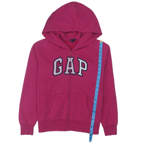 GAP Women Pink Full Zip Hoodie Large Cotton Blend Casual