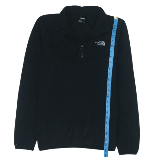 The North Face Mens Black Small 1/4 Zip Fleece Sweatshirt